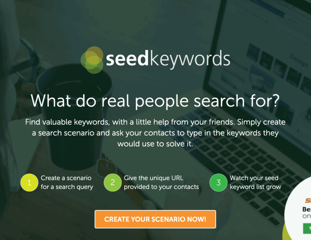 SeedKeywords.com 主頁